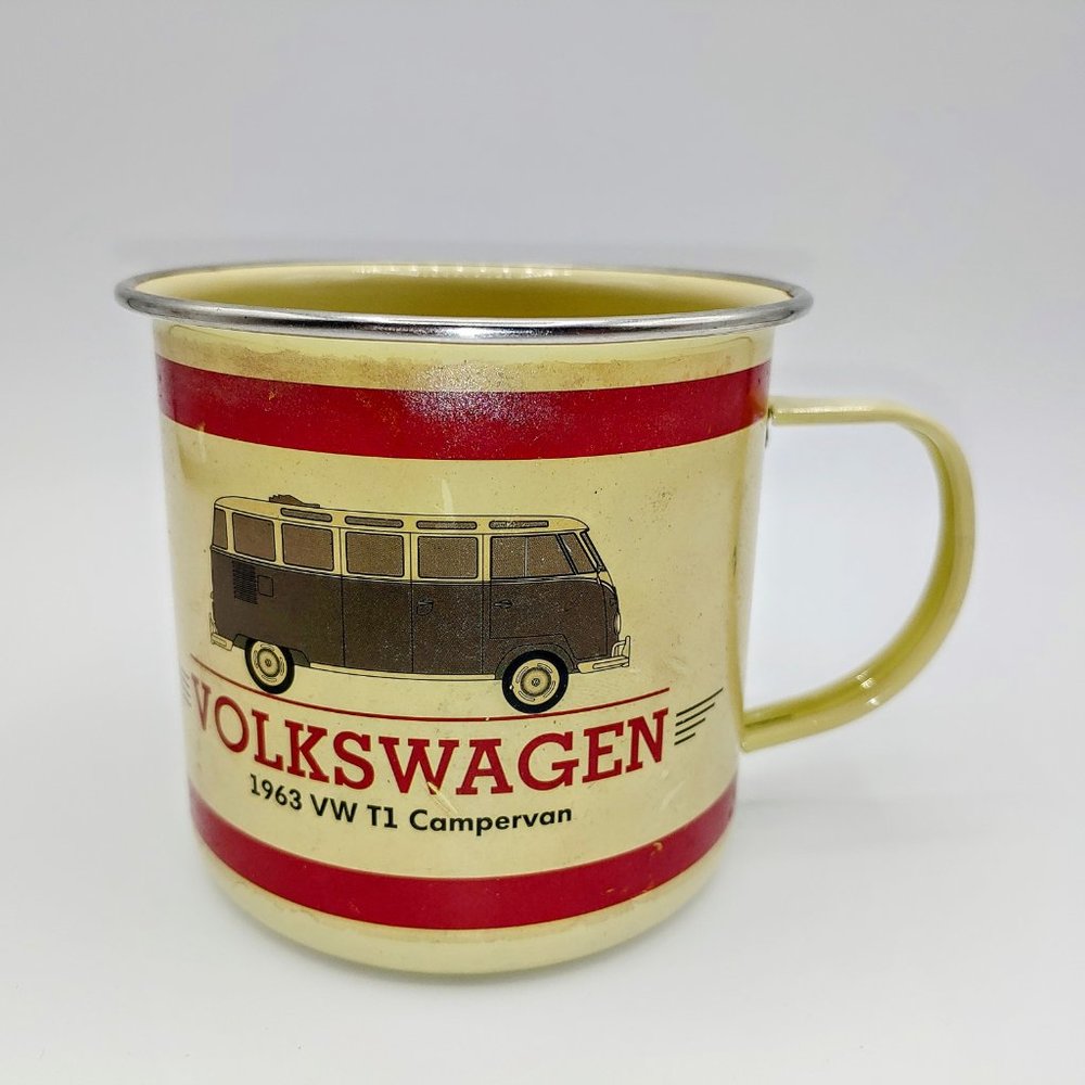 Official Volkswagen VW 1963 Camper Van T1 Metal Enamel Coffee Mug